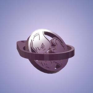 MEWTWO COIN KEYCHAIN POKEMON