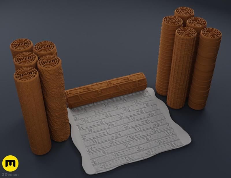 DnD terrain rollers – Wooden floor and wall