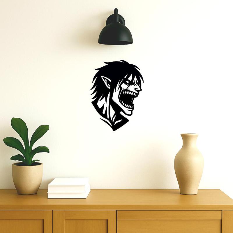 Wall decoration of eren from attack of the titans