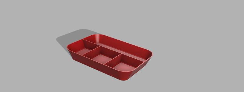 tray with magnetic dividers