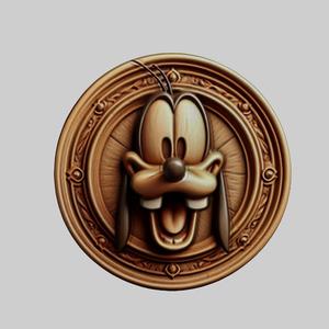 Goofy Cartoon Medallion for CNC Router Laser & 3D Printer