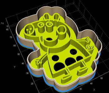 Peppa pig cookie cutter