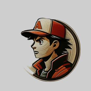 Ash Ketchum Cartoon Medallion for CNC Router Laser & 3D Printer