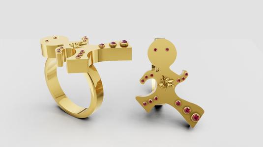 Gold Ring Design 3D printable model