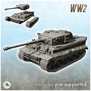 Panzer VI Tiger Ausf. E 1944 (late) (damaged version) - WW2 German Flames of War Bolt Action 15mm 20mm 25mm 28mm 32mm