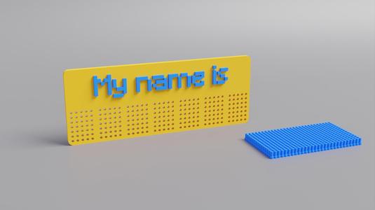 Digital Letters Name Card