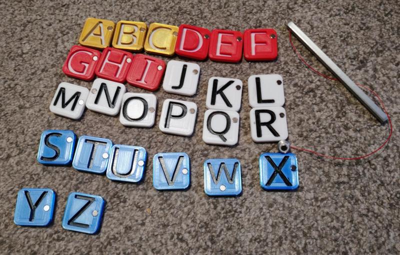 Alphabet ABC Letters Fishing Game Tiles Blocks 