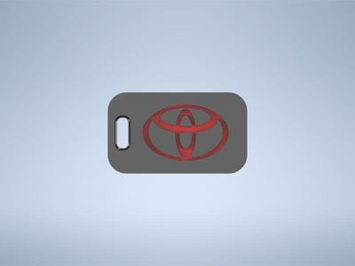 Toyota logo emblem keychain keyring