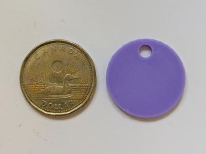 Loonie Sized Coin (Canada) for Shopping Carts