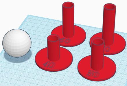 Golf practice tee set