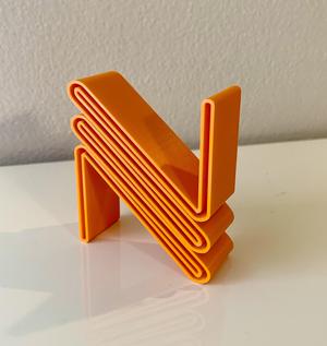 Ski Trails Font Letter N