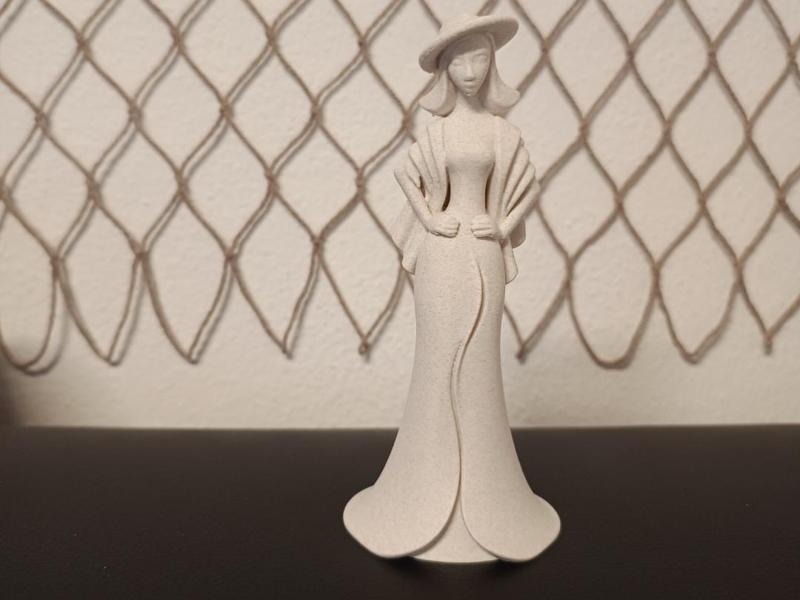 Woman with Hat Statue Sculpture