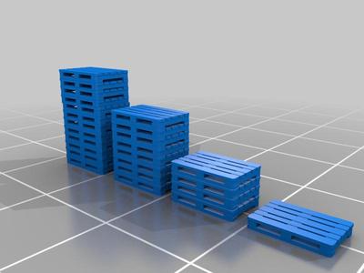 Wooden pallets N Scale