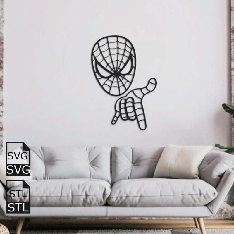 Spiderman 2D Wall Art STL SVG