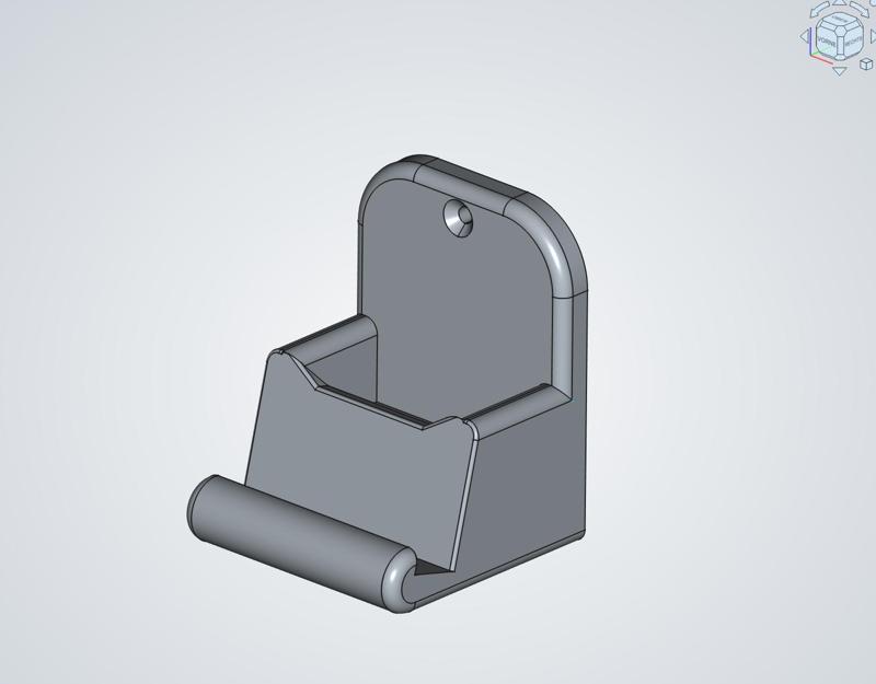 smartphone wall mount with in-ear headphone storage space