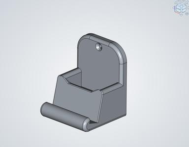 smartphone wall mount with in-ear headphone storage space