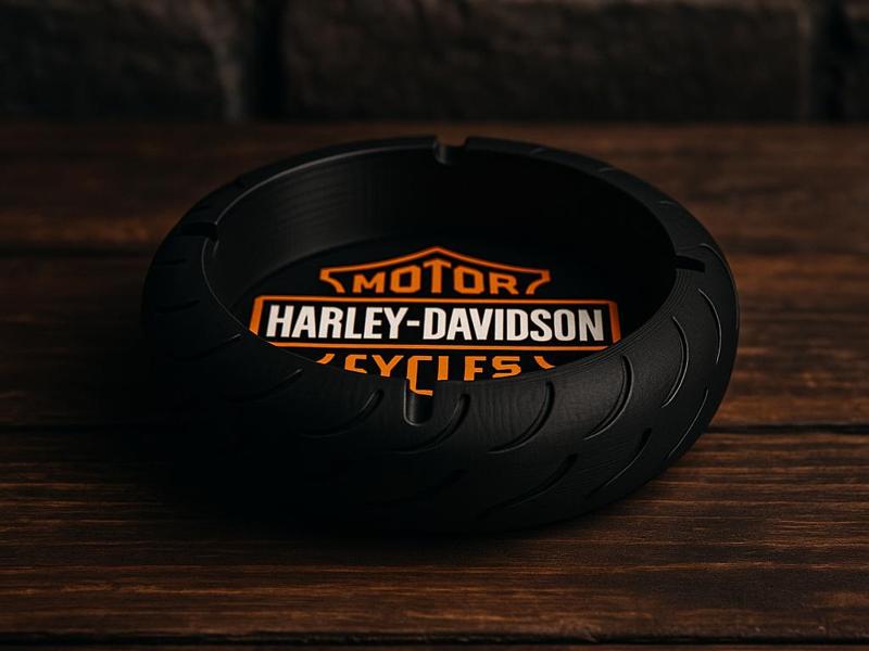 Harley Davidson tire-shaped ashtray