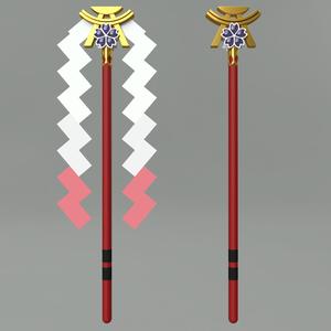 Genshin Impact Yae Miko Gohei Wand Stick. Video game, props, cosplay