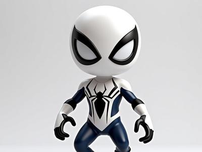 White and black spider man.