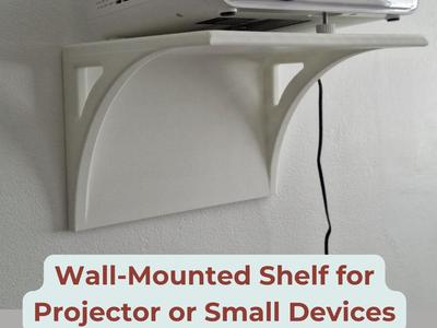 Wall-Mounted Shelf for Projector or Small Devices