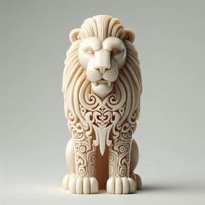 438 Totemic Lion - Full-Body 3D Model, sculpture, monkey, witch, fairy, knight, fantasy, art, viking, dragon, dnd, cat, monster hunter, dog, totem, totemic