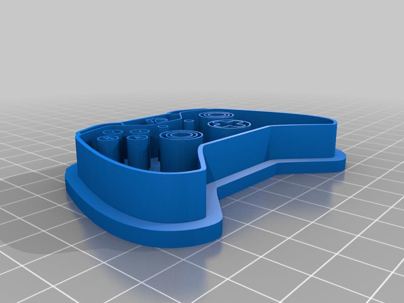 XBOX Controller Cookie Cutter with Logo and Buttons A,B,X,Y Imprints Full Design