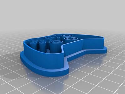 XBOX Controller Cookie Cutter with Logo and Buttons A,B,X,Y Imprints Full Design