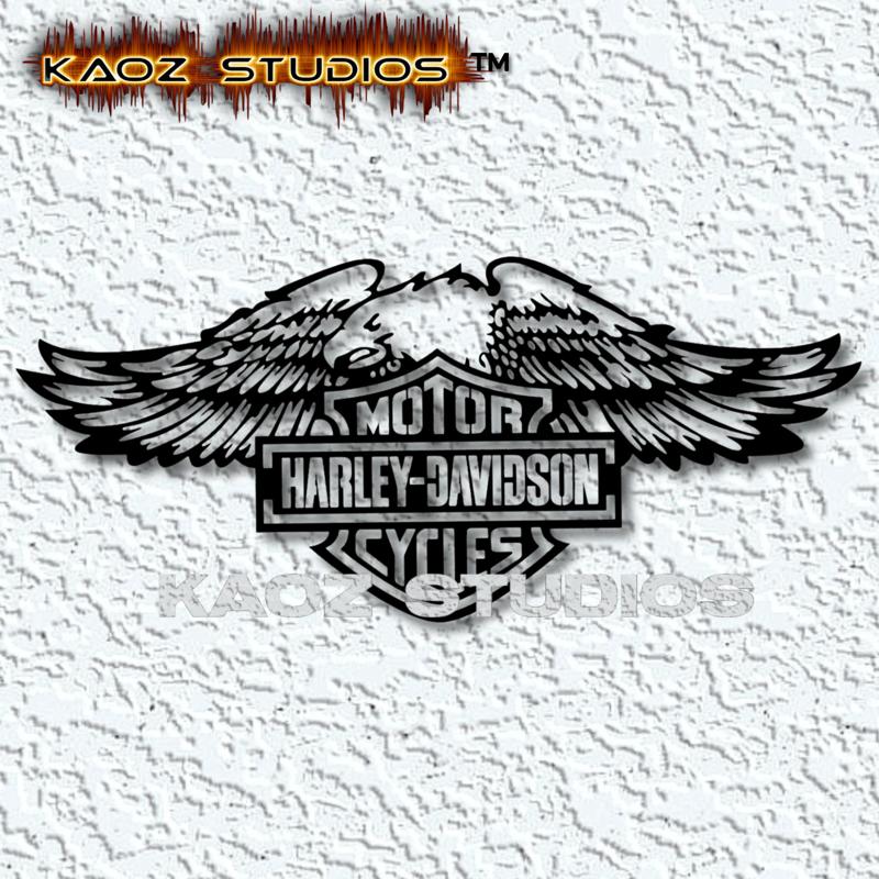 Harley Davidson Logo Wall Art Motorcycle wall decor 2d art