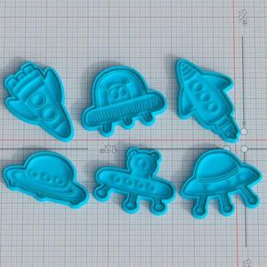Space cookie cutter set of 6