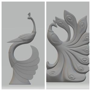 Peacock Ornament 3D Model 3D print model