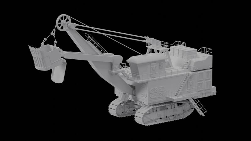 Electric Rope Shovel 3D Model