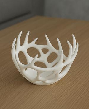ANTLER BOWL – NATURE-INSPIRED DESIGN / HOMEDECOR / STL / VORONOI