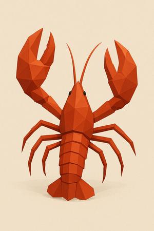 Low poly lobster