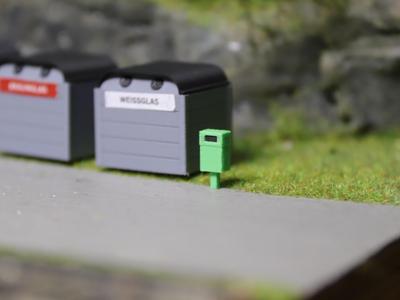 Robidog Waste Bin in H0 - 1/87