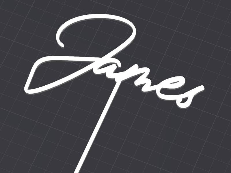 James - Birthday Cake Topper