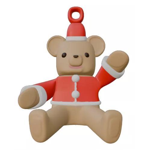 Residual Evil 4 Teddy Bear Keychain Charm CHRISTMAS EDITION