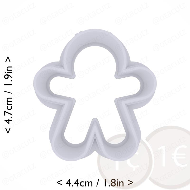 Gingerbread Man Cookie Cutter 1.5in / 3.8cm