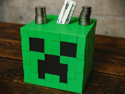 Minecraft Creeper Piggy Bank – Fully Printable