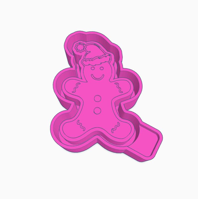 Gingerbread Man Mold Housing STL