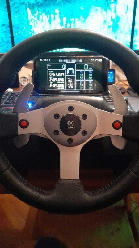 DashPi  - Phone dock for Logitech G25-Gxx or any Gaming wheel / Gaming rig