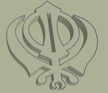 iPhone with Khanda sahib and "Waheguru" Text