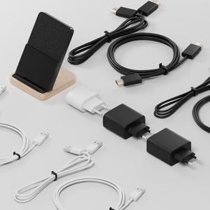 set of chargers and cables