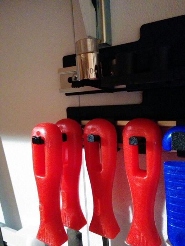 Custom parts for Toolcraft aluminum tool strip