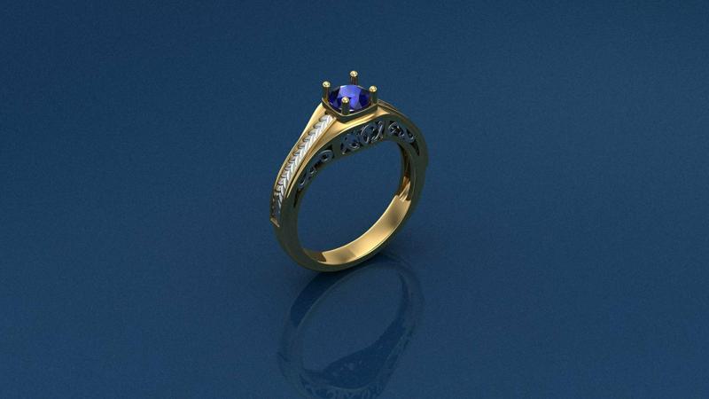 single stone ring FOR FANCY TYPE