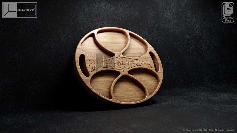 Party Tray 2 - CNC Files for Wood (svg, dxf, eps, ai, pdf)