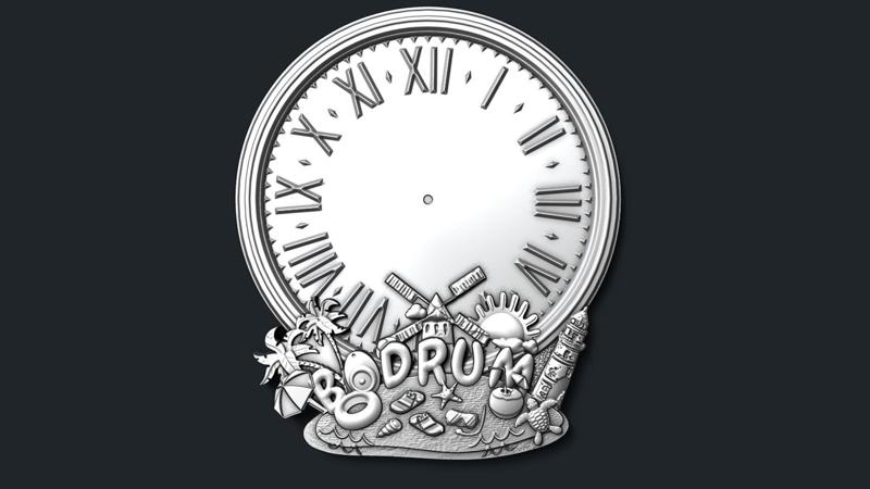 Bodrum City Souvenir Wall Clock 3D print model