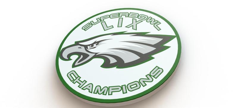 Superbowl LIX 59 Philadelphia Eagles Coaster *MULTICOLOR*