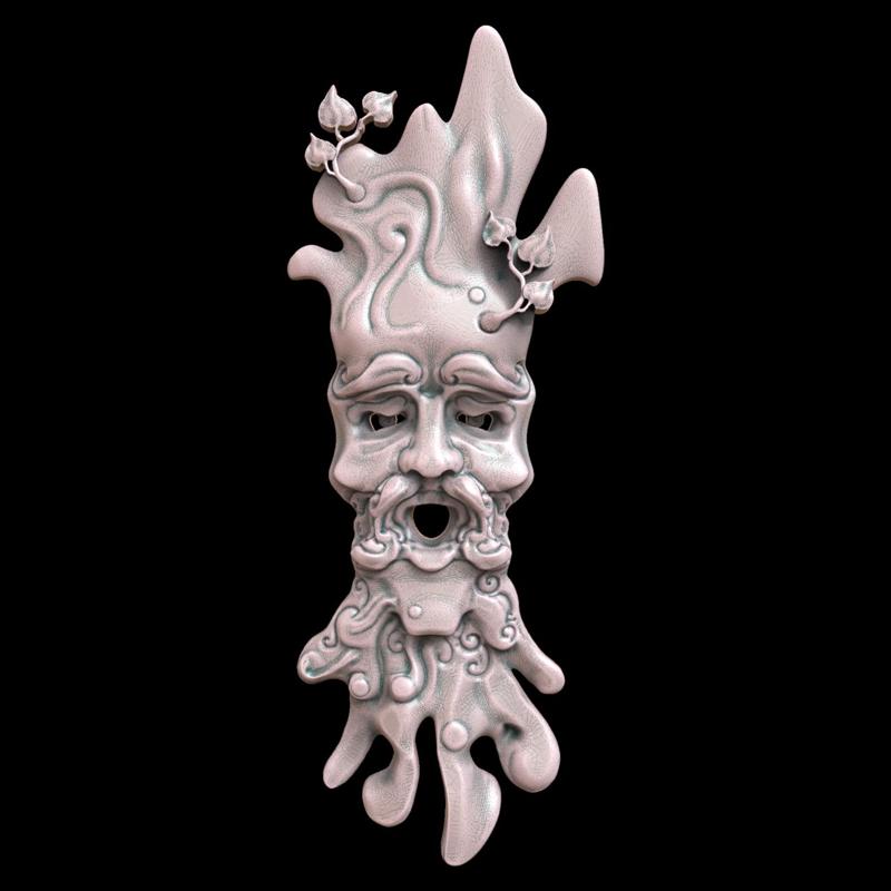 3D Model STL File for CNC Router Laser & 3D Printer Wooden Mask