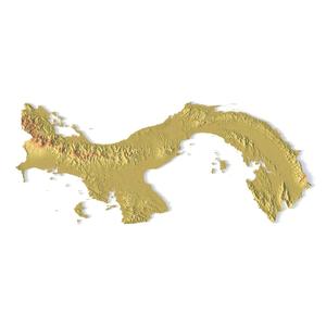 Panama Topographic Map – 3D Model for 3D Printing & CNC Carving