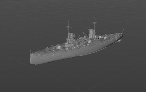 German battleship "Emperor" 3D model material